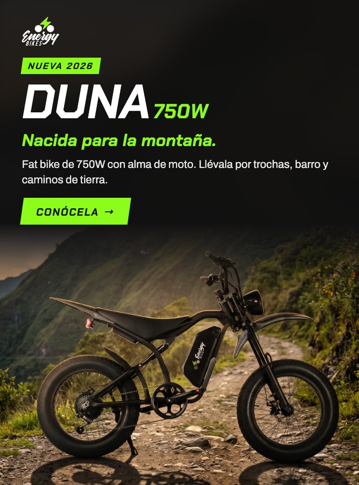 DUNA 750W, nueva e-bike Energy Bikes 2026